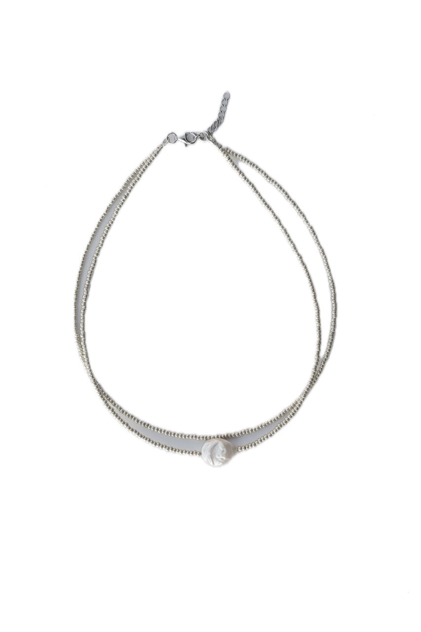 Sea Pearl Silver Choker