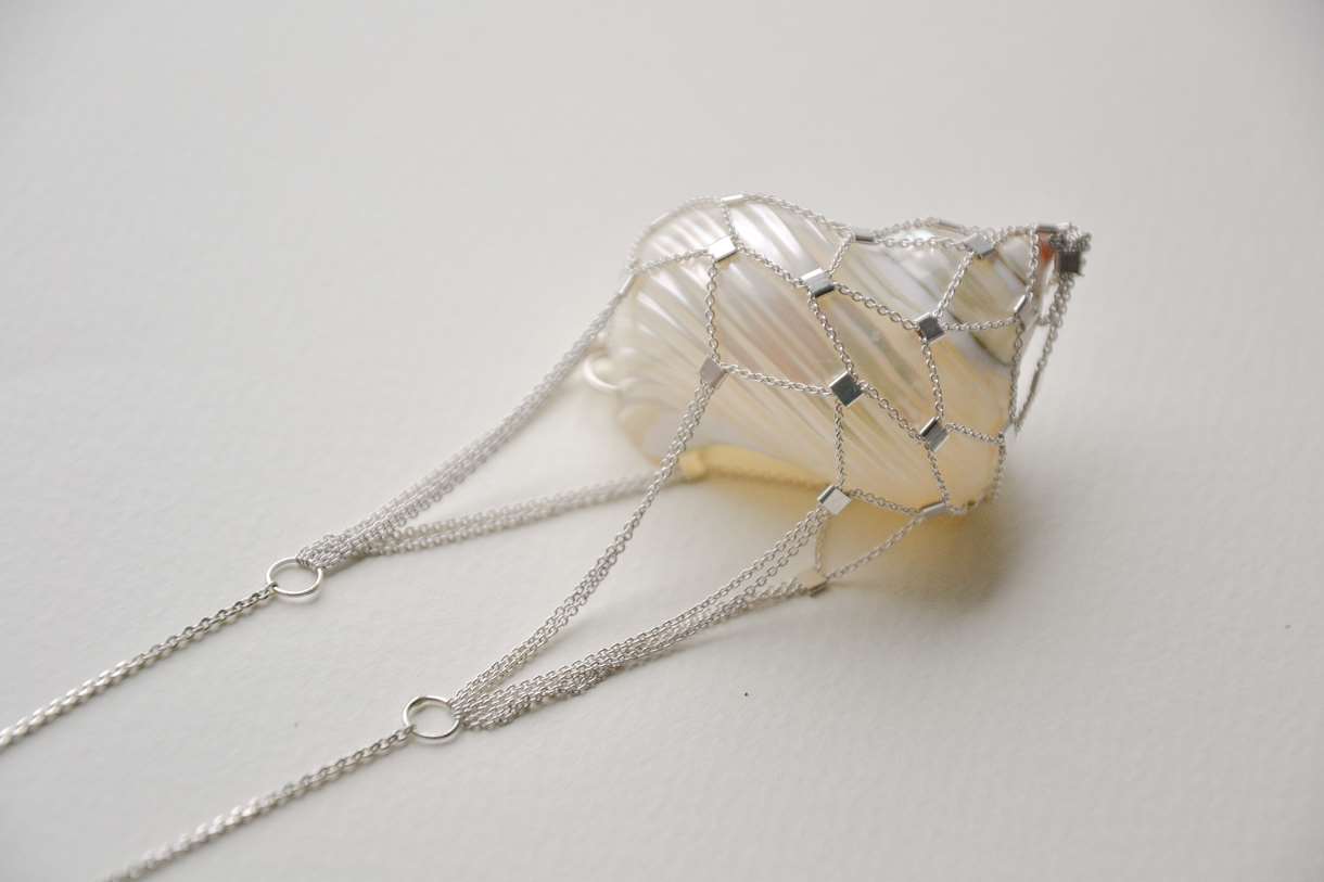 Drift Net Pendant Silver