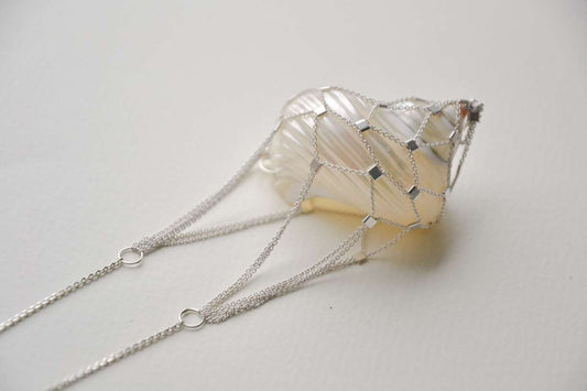 Drift Net Pendant Silver