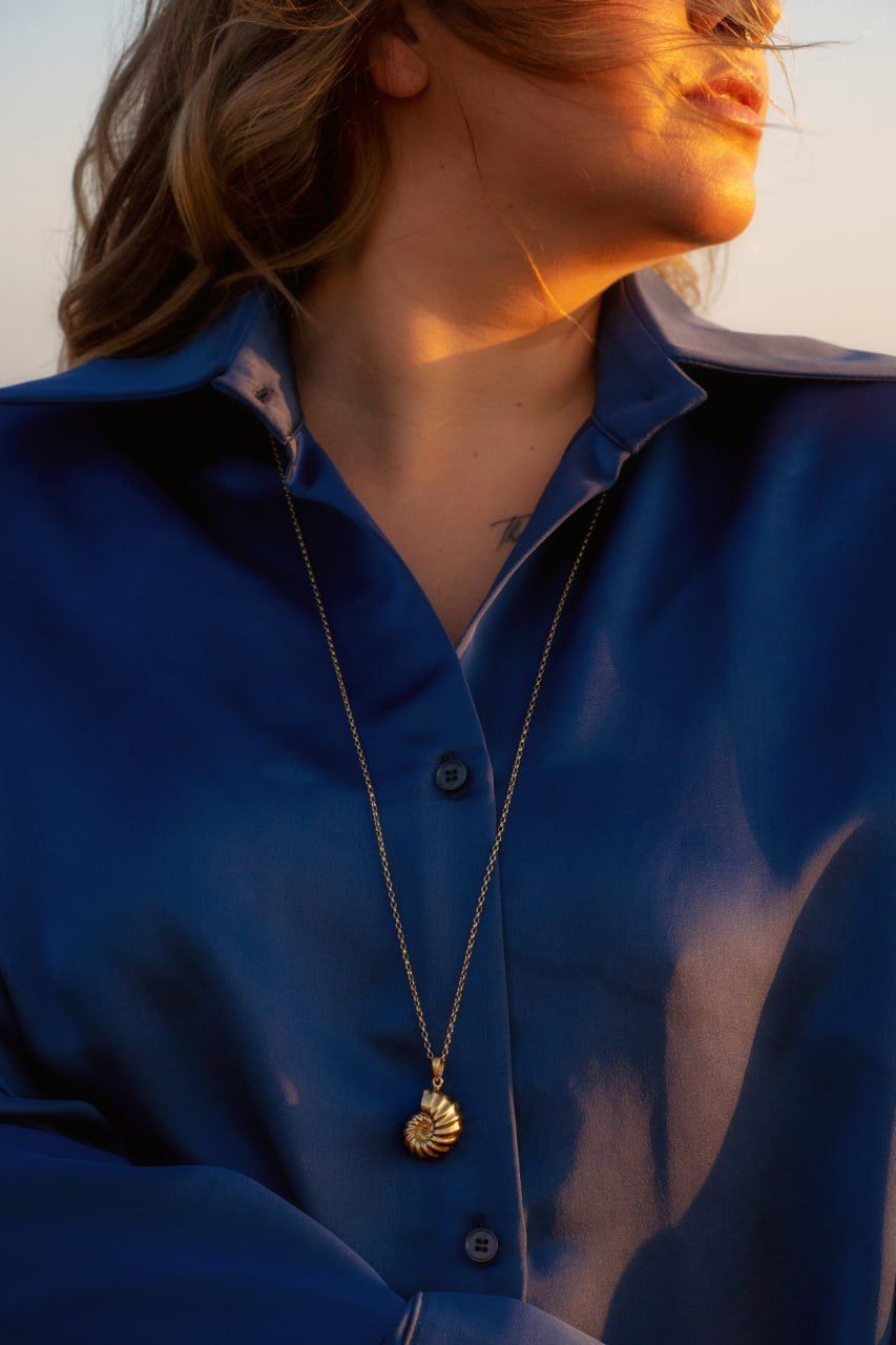 Golden Shell Pendant Gold Vermeil