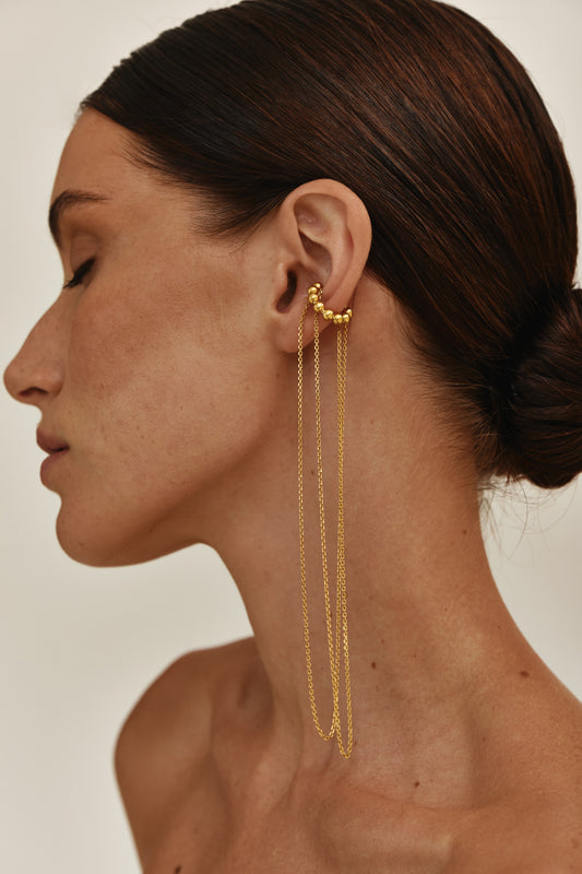 Halo Transformé Cuff-Necklace Gold Vermeil