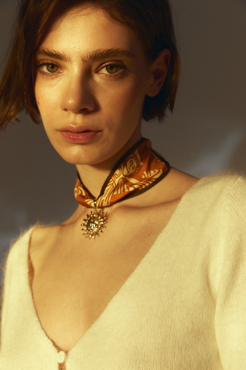 Sun of Great Scythia Pendant with Twilly Scarf