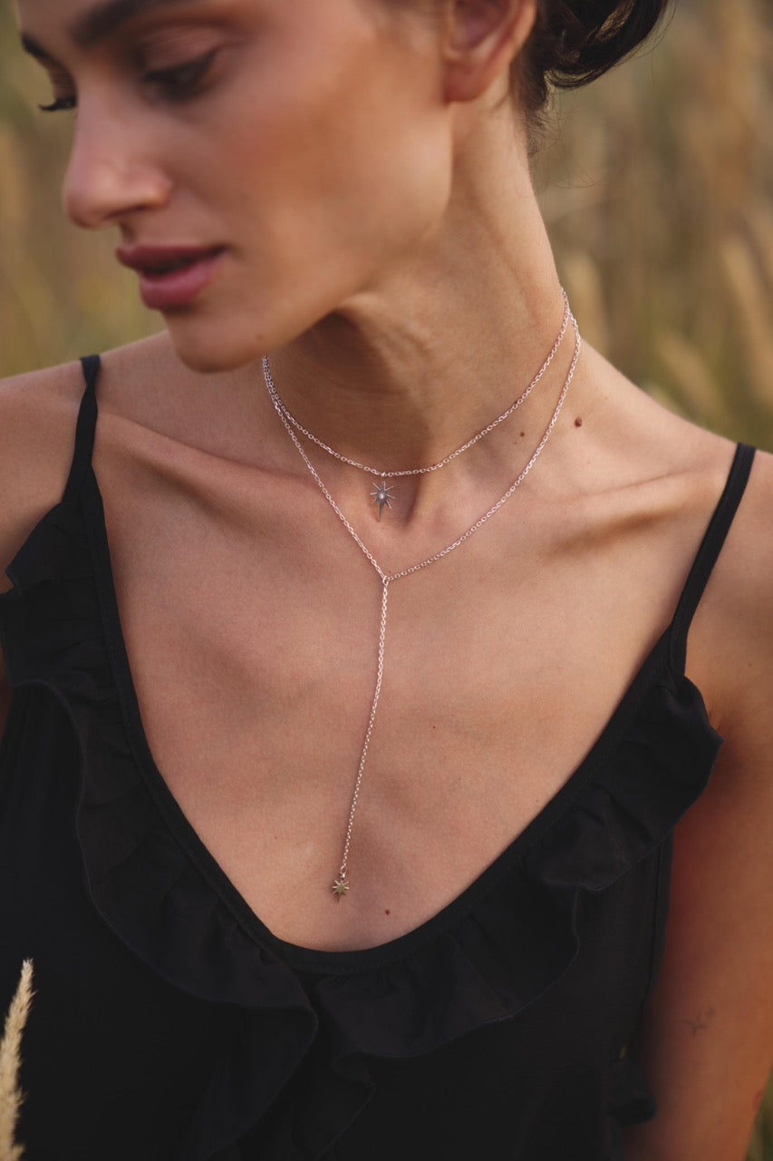 Star Pendant Necklace Sterling Silver