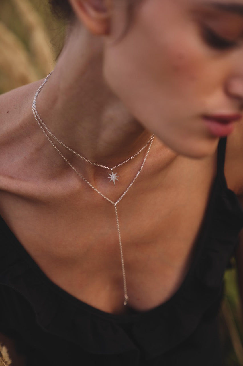 Star Pendant Necklace Sterling Silver