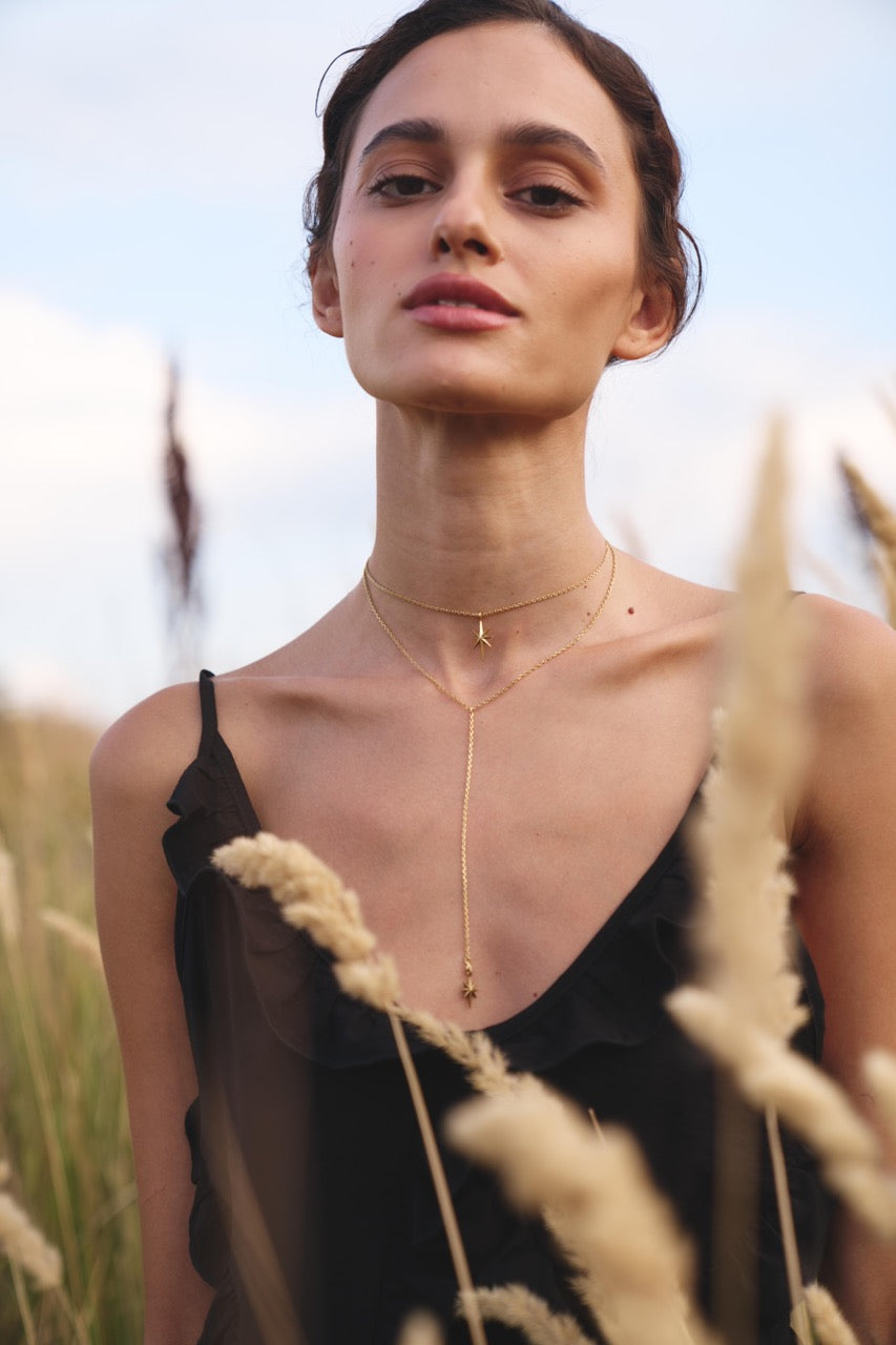 Star Pendant Necklace Gold Vermeil