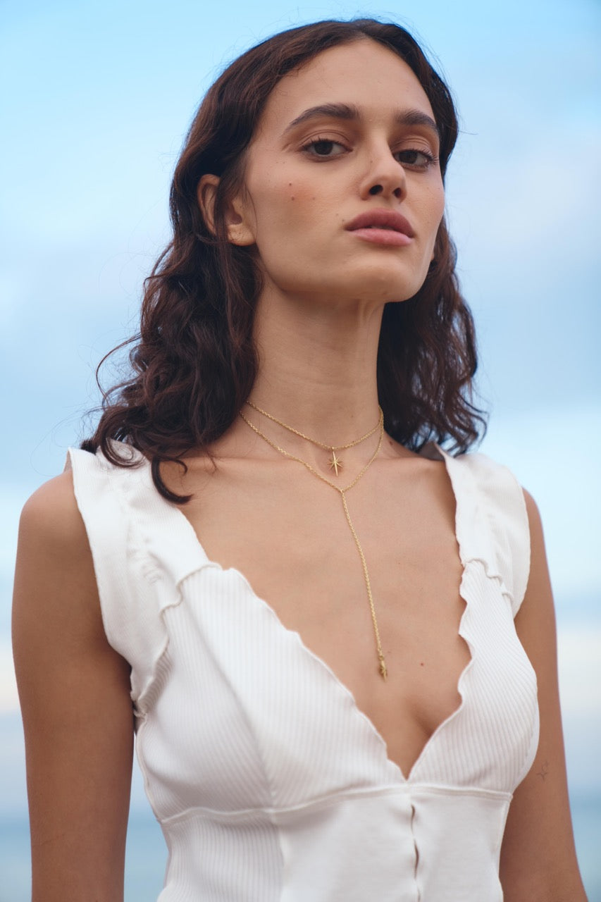 Star Pendant Necklace Gold Vermeil
