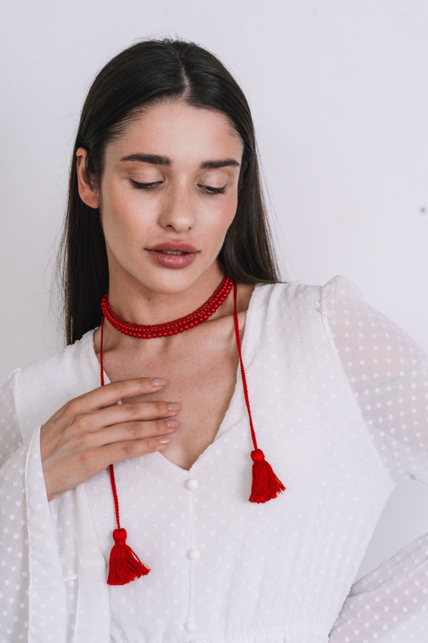 Coral Pearls Necklace