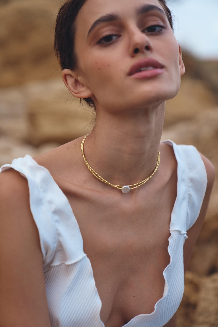 Sea Pearl Gold Choker